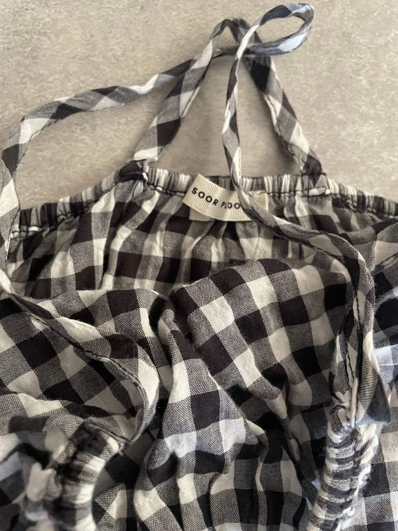 soor ploom ines 1y ギンガムチェック サロペット