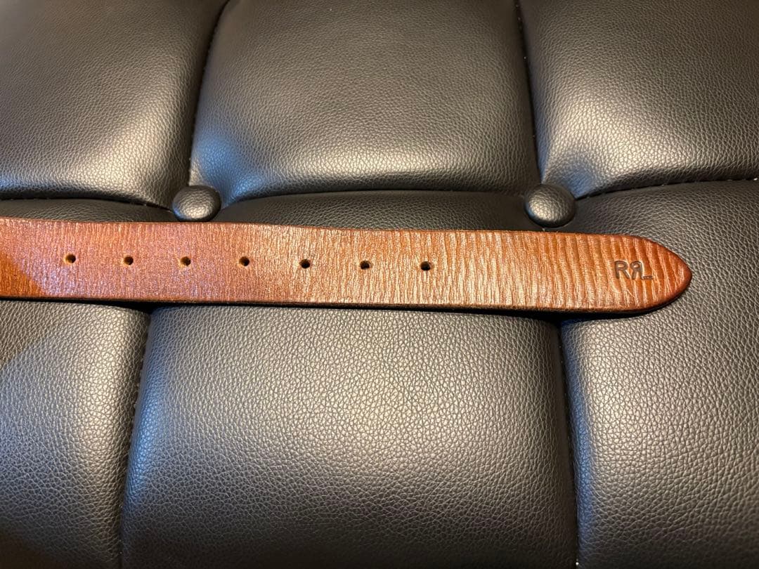 RRL ハンドバーニッシュド　レザーベルト　希少！２８インチ