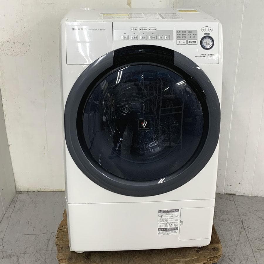 シャープ ES-S7C-WL ドラム式洗濯乾燥機 左開 濯7kg 乾燥3.5kg