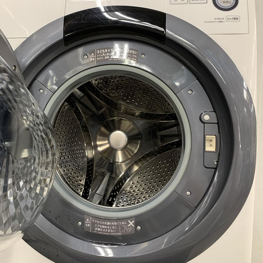シャープ ES-S7C-WL ドラム式洗濯乾燥機 左開 濯7kg 乾燥3.5kg