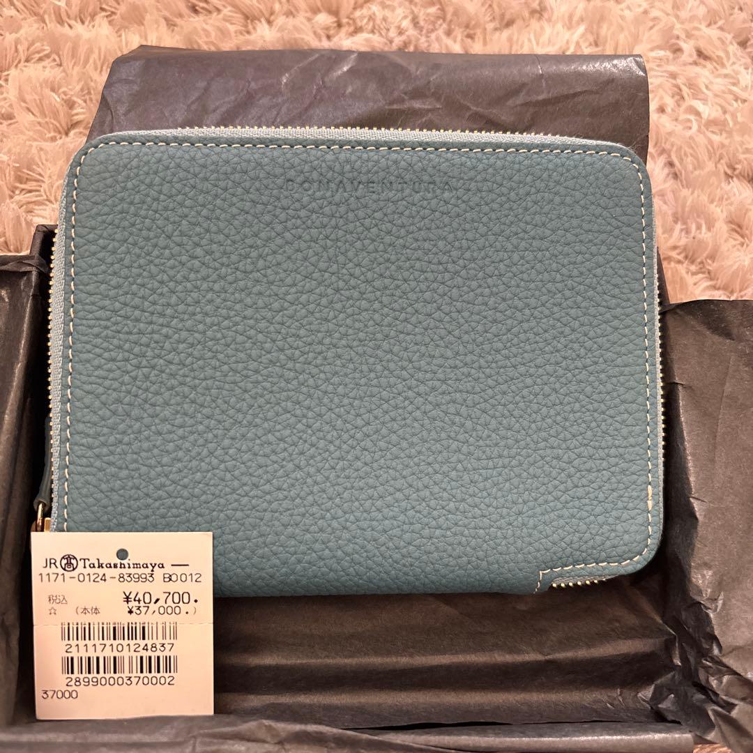 【未使用】BONAVENTURA 二つ折り財布 ブルーシアン