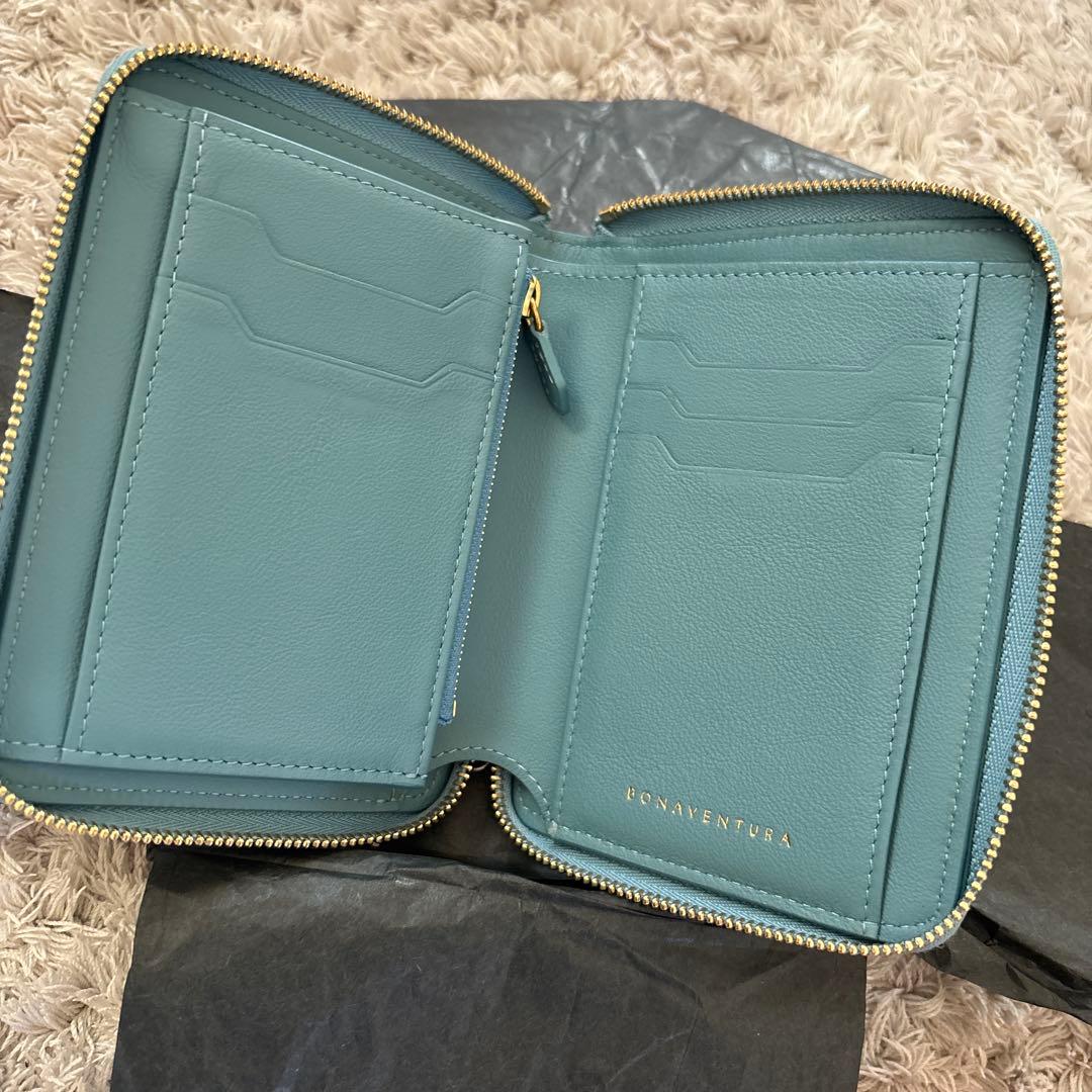 【未使用】BONAVENTURA 二つ折り財布 ブルーシアン