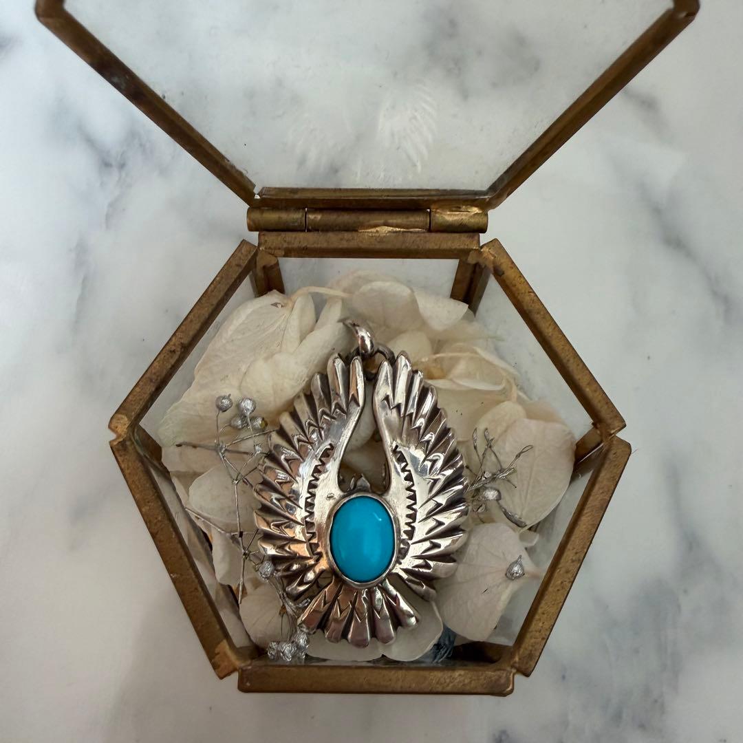 ビンゴブラザーズ イーグル ネックレス トップ シルバー ペンダント ターコイズ