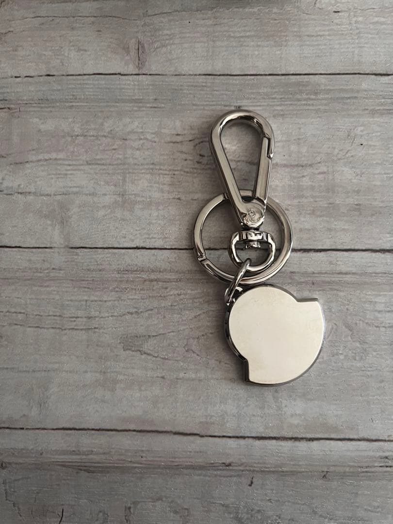 箱付★美品 MONCLERモンクレール ブランドロゴ シルバーキーホルダー