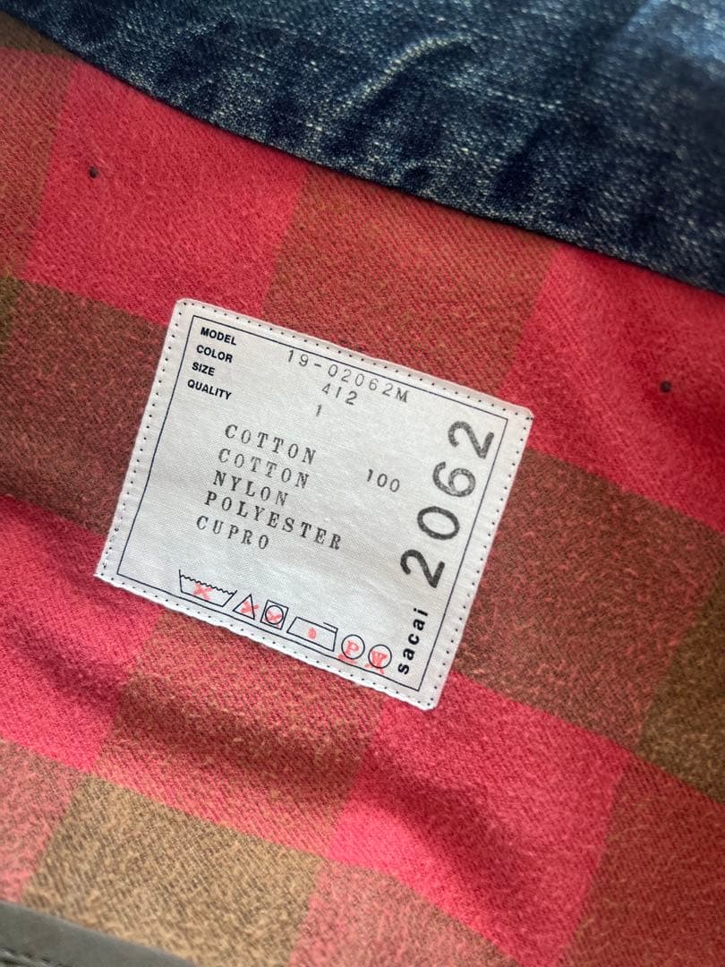 sacaiデニムドッキングモッズコート サイズ1