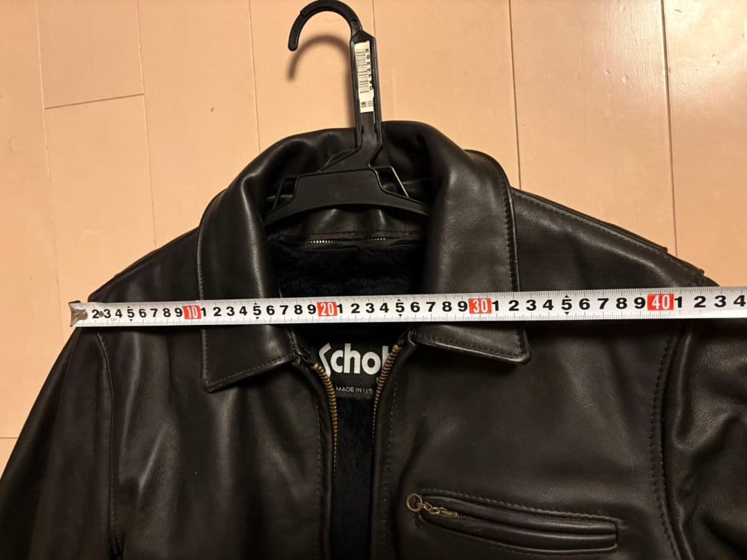 最終値下げショット　シングルライダース　黒　本革　サイズ 36