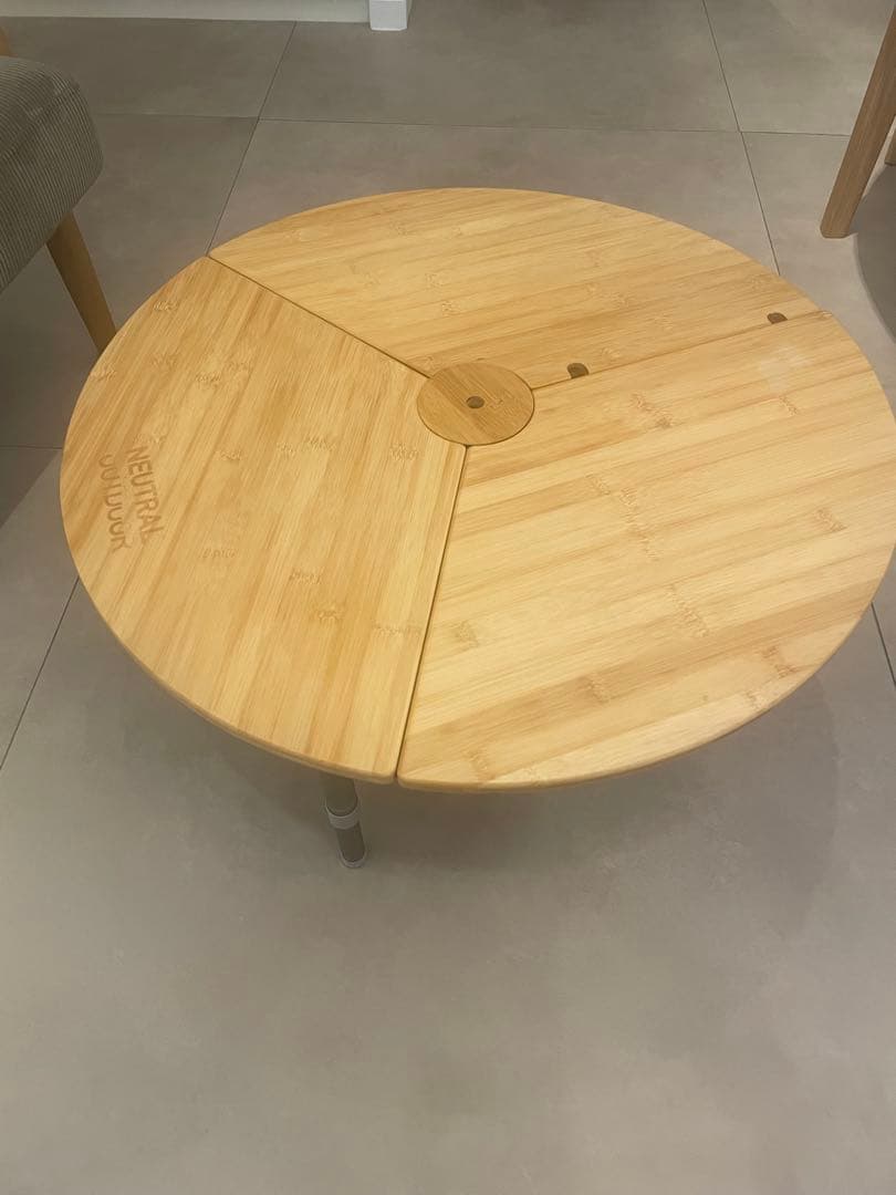 ニュートラルアウトドア バンブーラウンドテーブルミニ