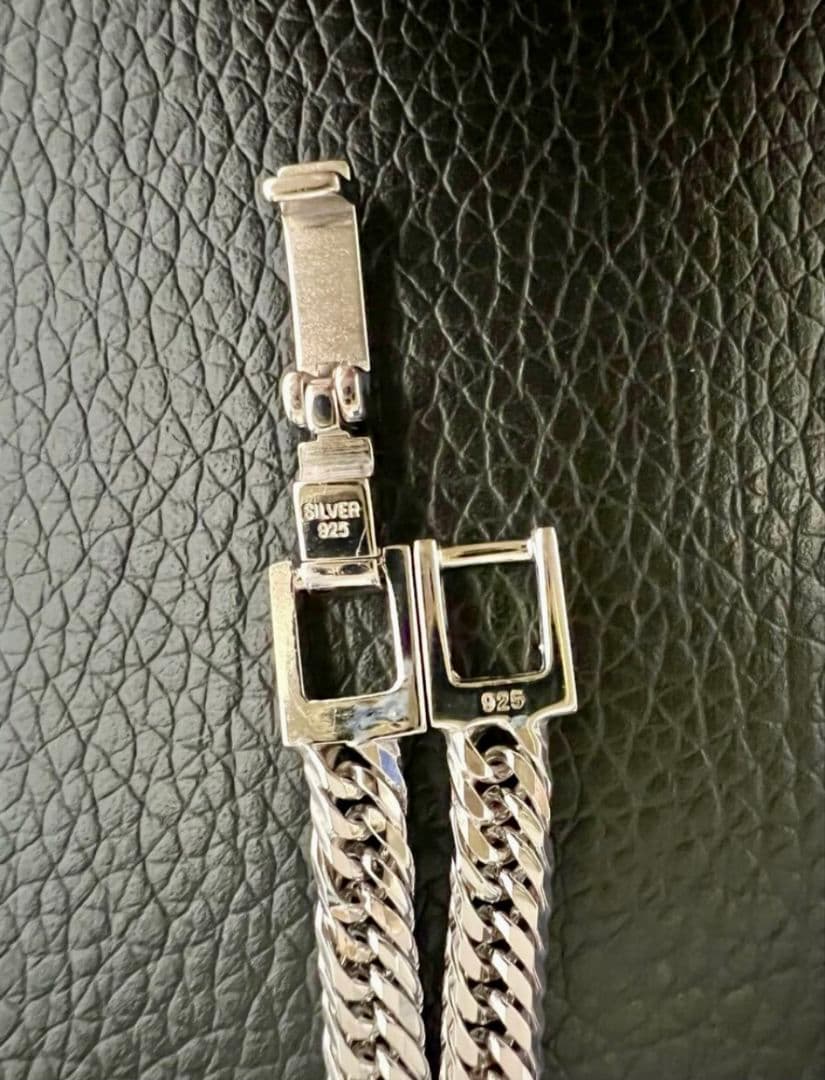 12面トリプル　喜平シルバー925 ブレスレット　アンクレット　18cm