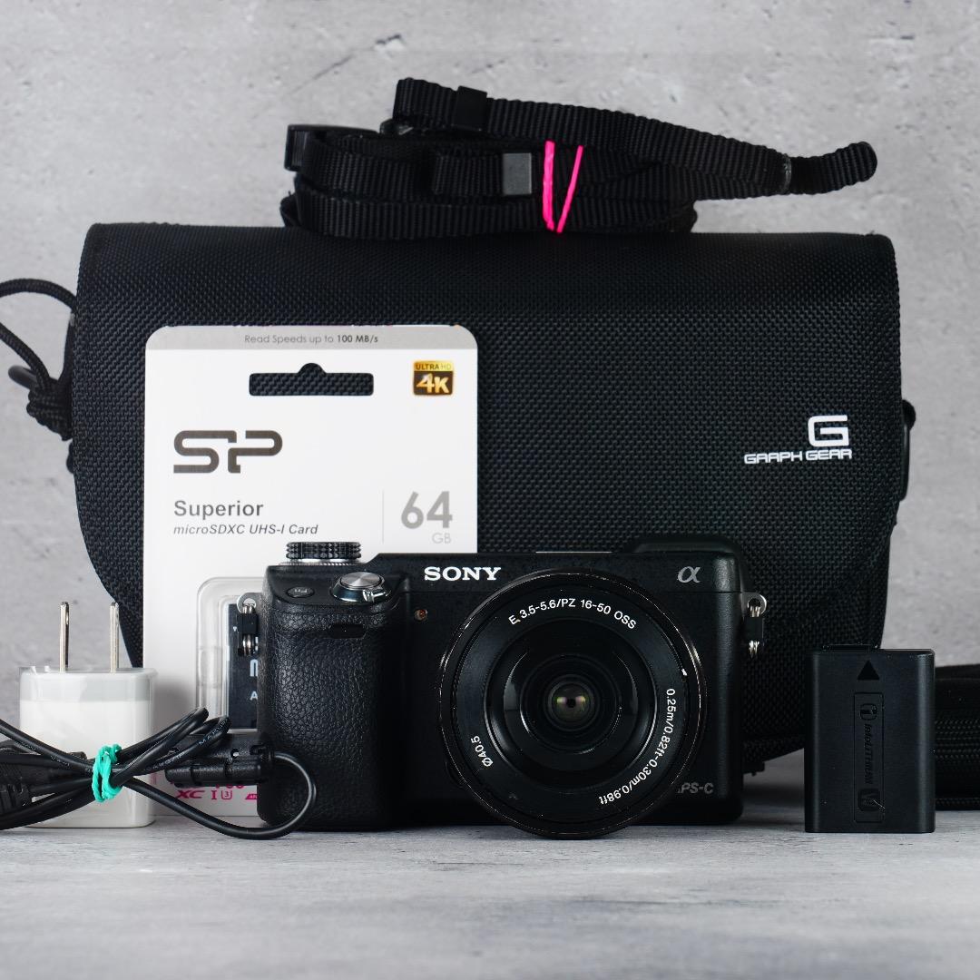 SONY NEX-6L完動品◆3088回◆64GB付◆即戦力フルセット