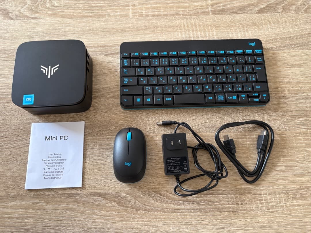 ミニPC NiPoGi AK1PLUS ロジクール、キーボード・マウス付