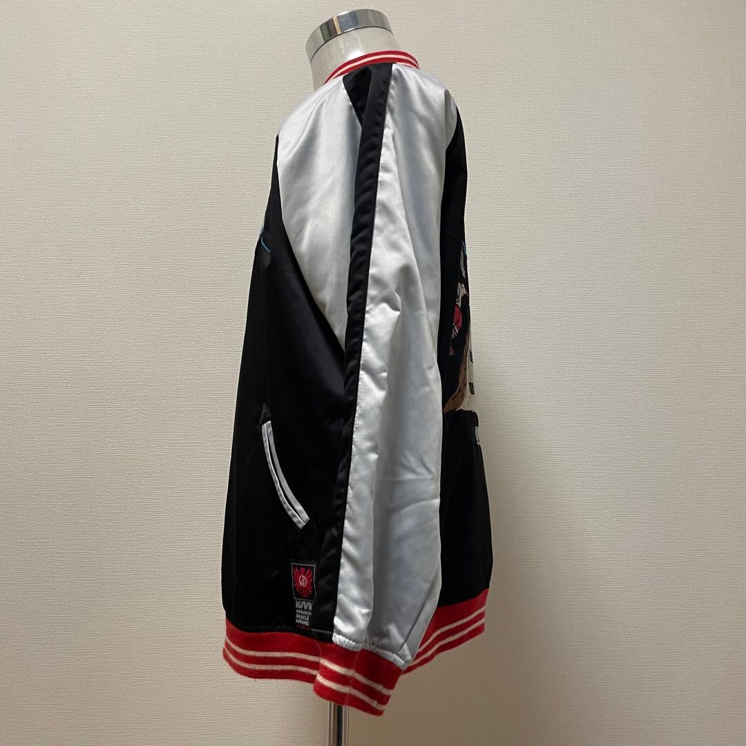 KMA キン肉マン　テリーマン　両面刺繍　スカジャン　バイカラー　XLサイズ