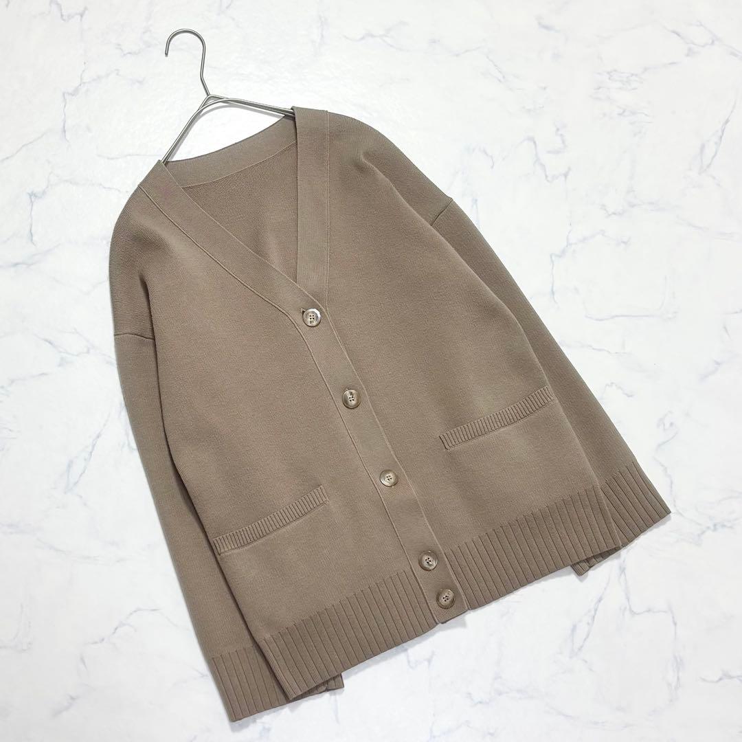 【美品】NOBLE ノーブル / スムース編みオーバーカーデ 24AW