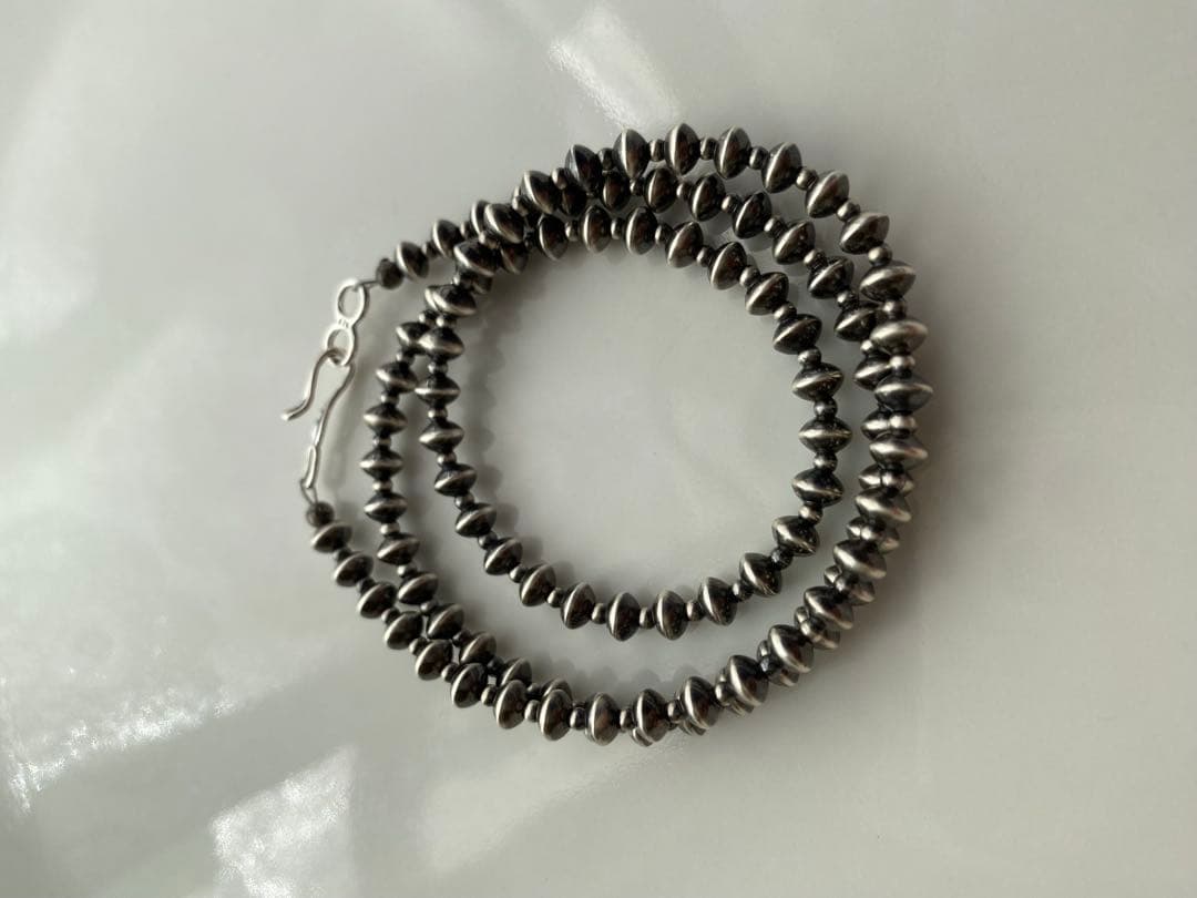 ナバホ パール そろばん ソロバン シルバー silver 925 ネックレス