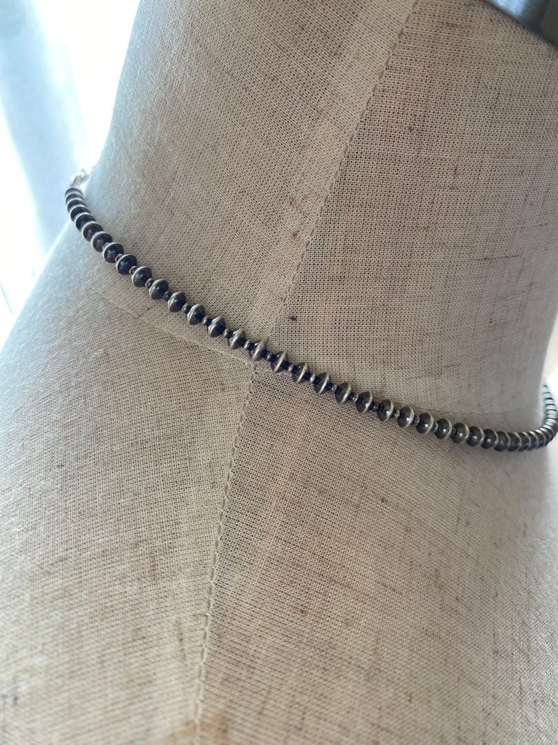 ナバホ パール そろばん ソロバン シルバー silver 925 ネックレス