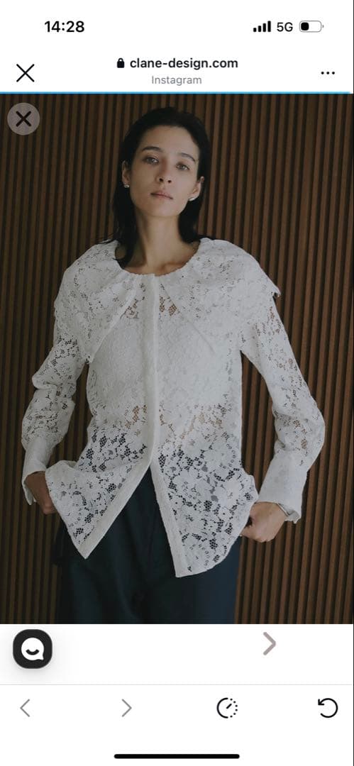 トップス MANOF LACE COLLAR SHIRT