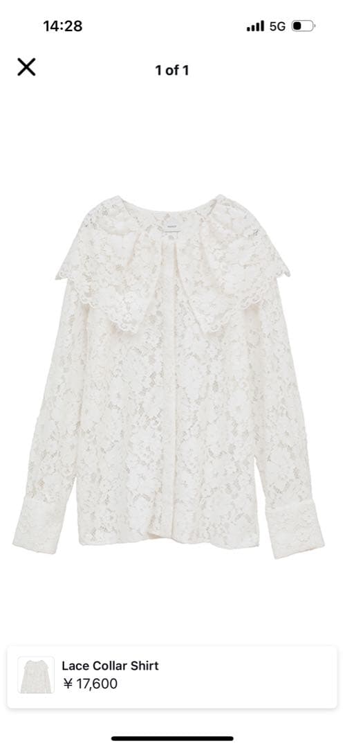 トップス MANOF LACE COLLAR SHIRT