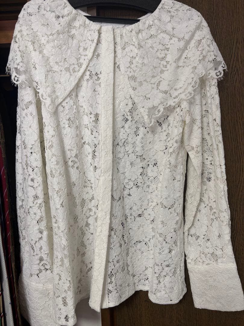 トップス MANOF LACE COLLAR SHIRT