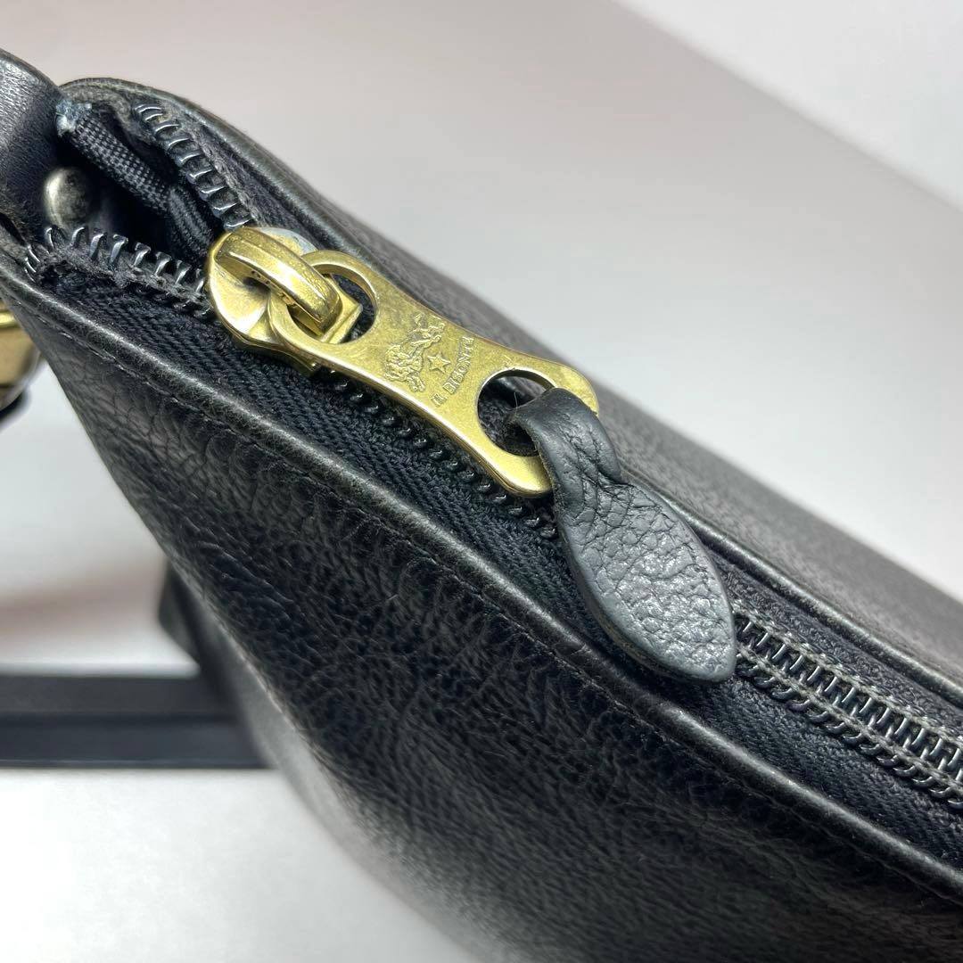 イルビゾンテ(ILBISONTE)ショルダーバッグ 本革 黒