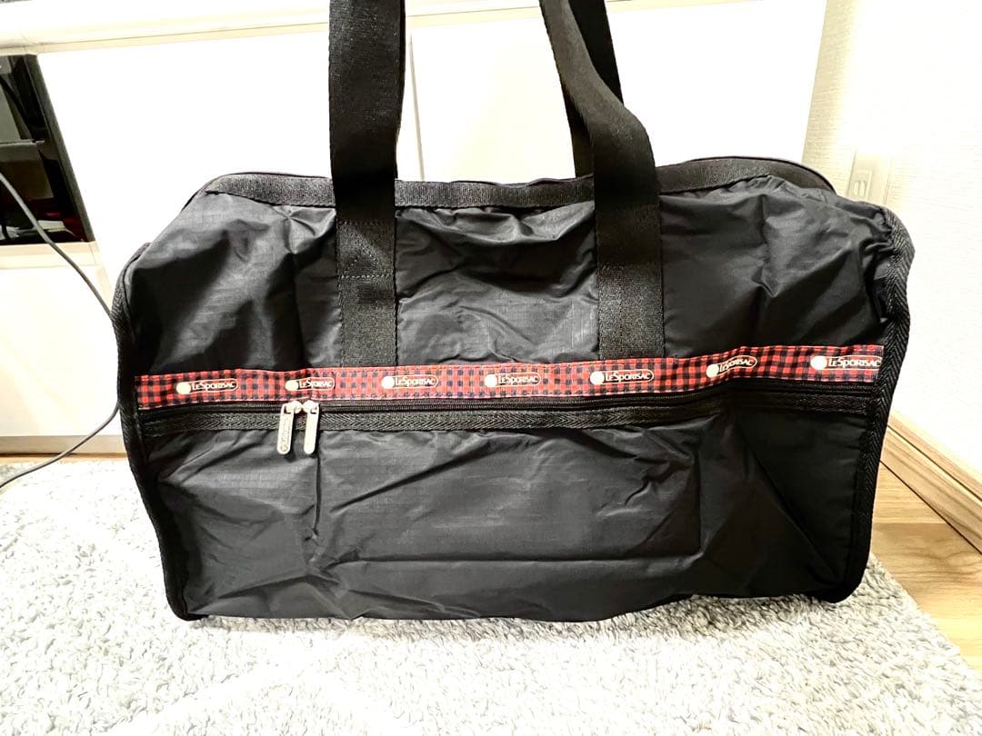 レスポートサック　サンリオ キティ ボストンバッグ ポーチ付き　ブラック