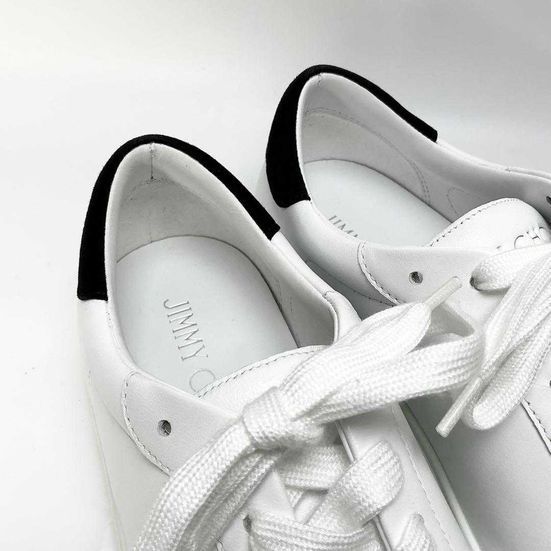 JIMMY CHOO 　スニーカー　レザー　ホワイト　42　27cm