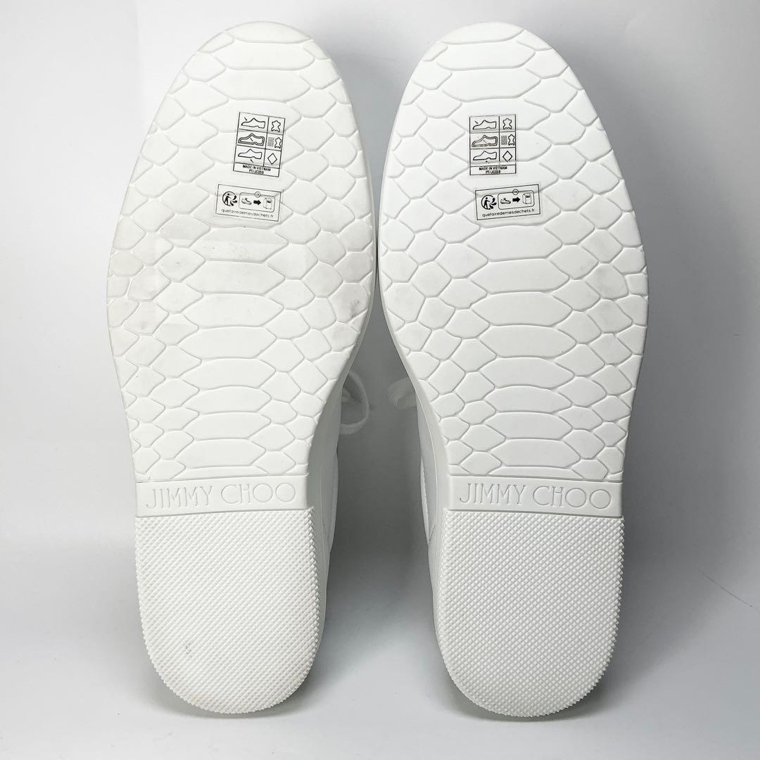 JIMMY CHOO 　スニーカー　レザー　ホワイト　42　27cm