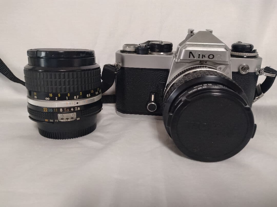 Nikon 一眼レフカメラFE 50mm レンズ　35mm広角レンズ付き