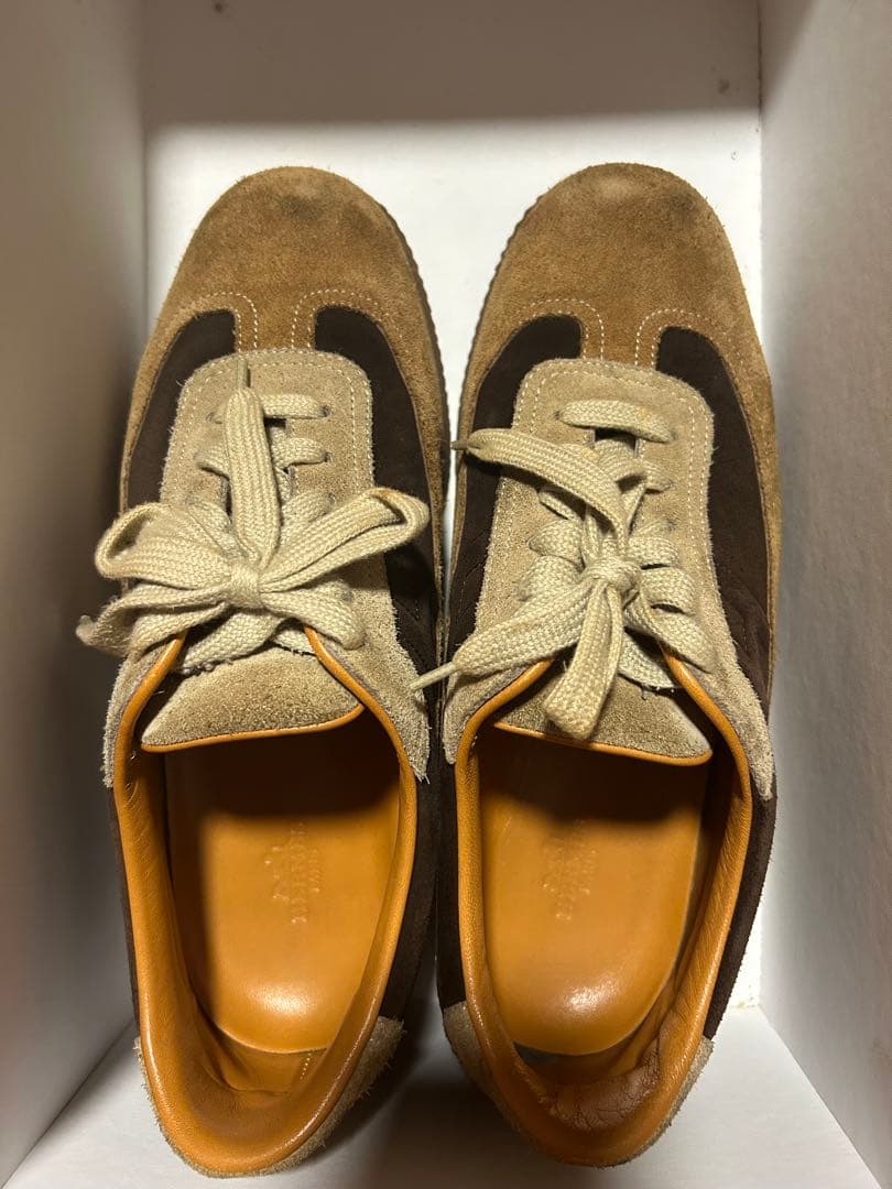 パ*ク様 中古HERMESベージュ/ブラウン スエード スニーカー