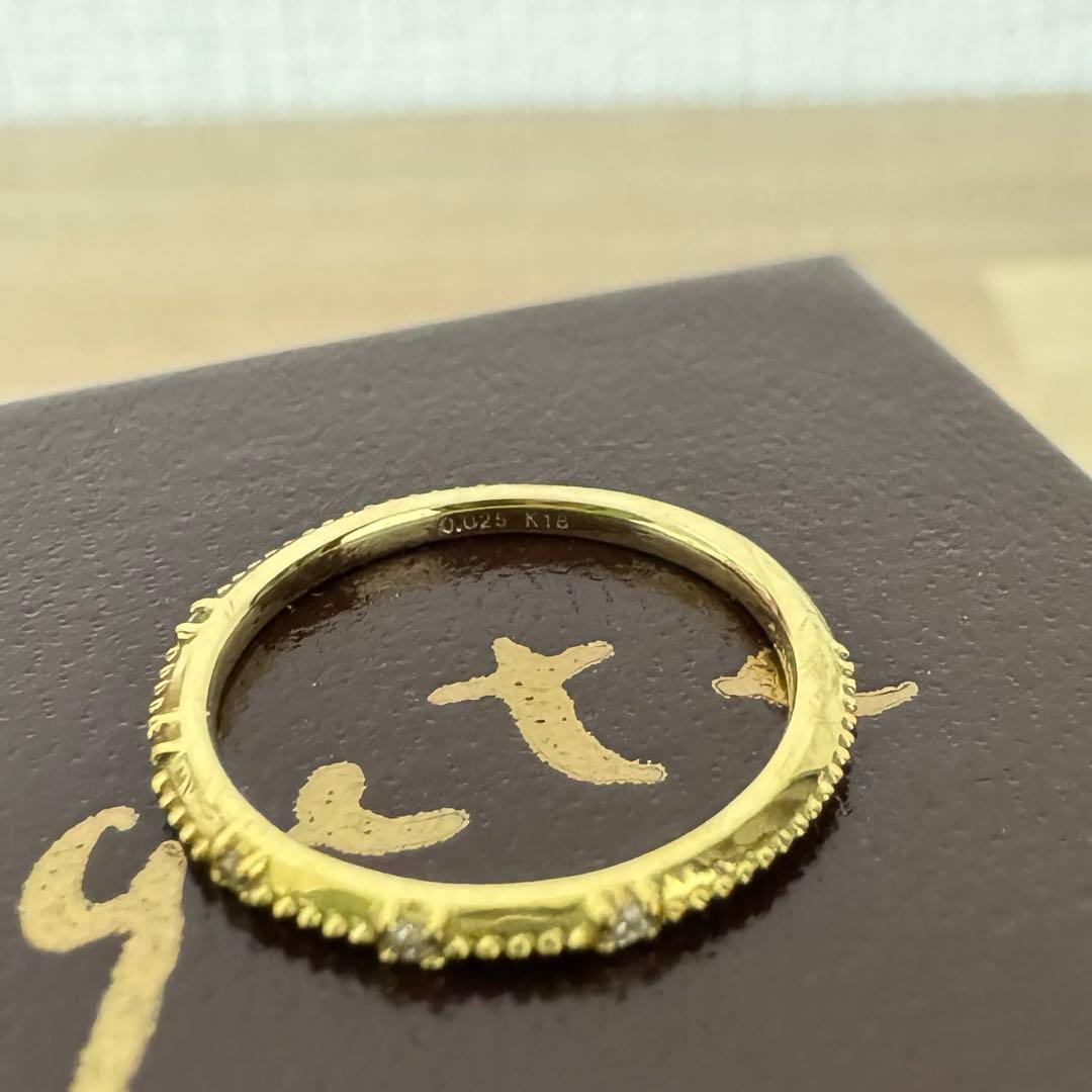 agete k18 ダイヤモンドピンキーリング