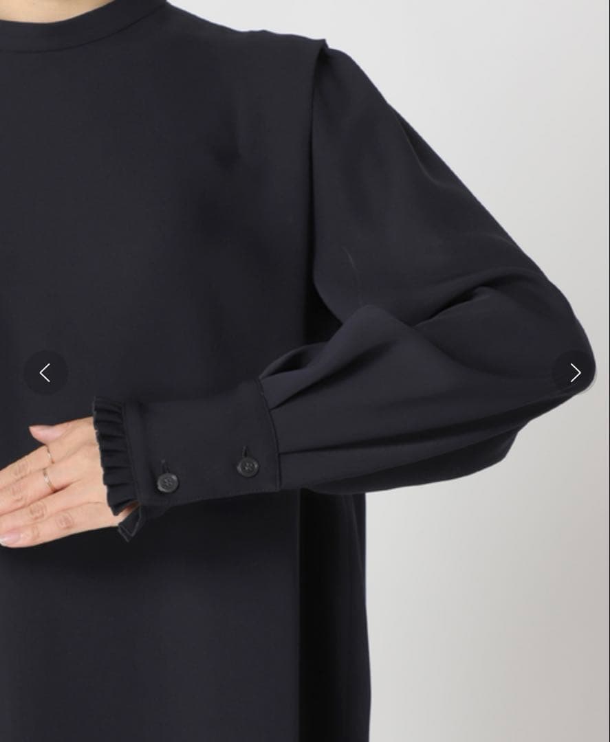 Noble ショルダータックミニワンピース 定価¥24,200 ネイビー　F