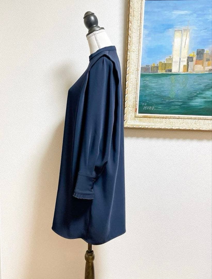 Noble ショルダータックミニワンピース 定価¥24,200 ネイビー　F