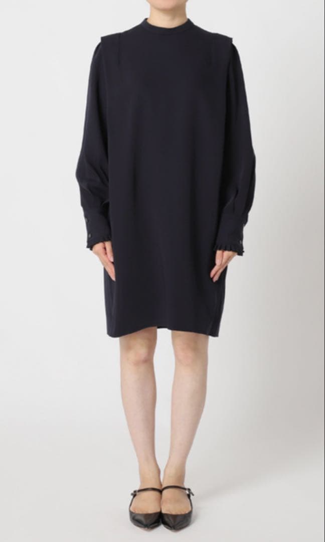 Noble ショルダータックミニワンピース 定価¥24,200 ネイビー　F