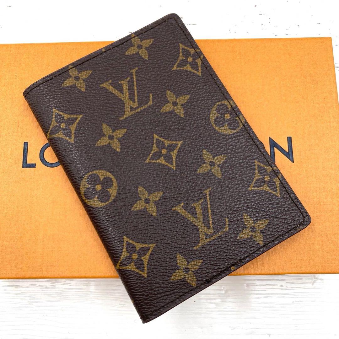 外美品 ルイヴィトン パスポートケース モノグラム クーヴェルテュールパスポール