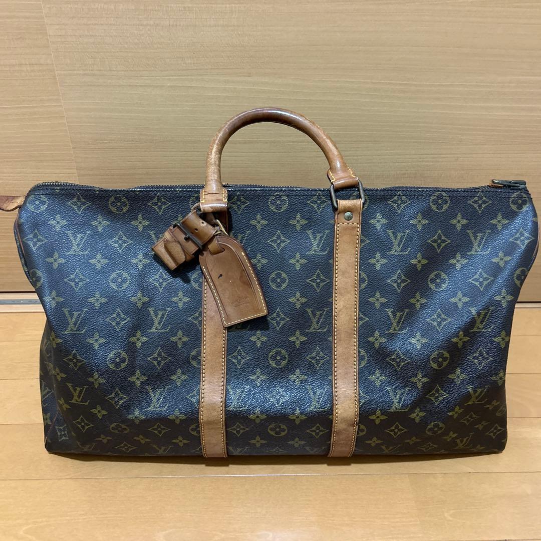 ルイヴィトン ボストンバッグ モノグラム キーポルバンドリエールブラウン