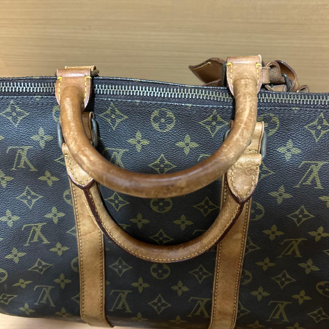 ルイヴィトン ボストンバッグ モノグラム キーポルバンドリエールブラウン