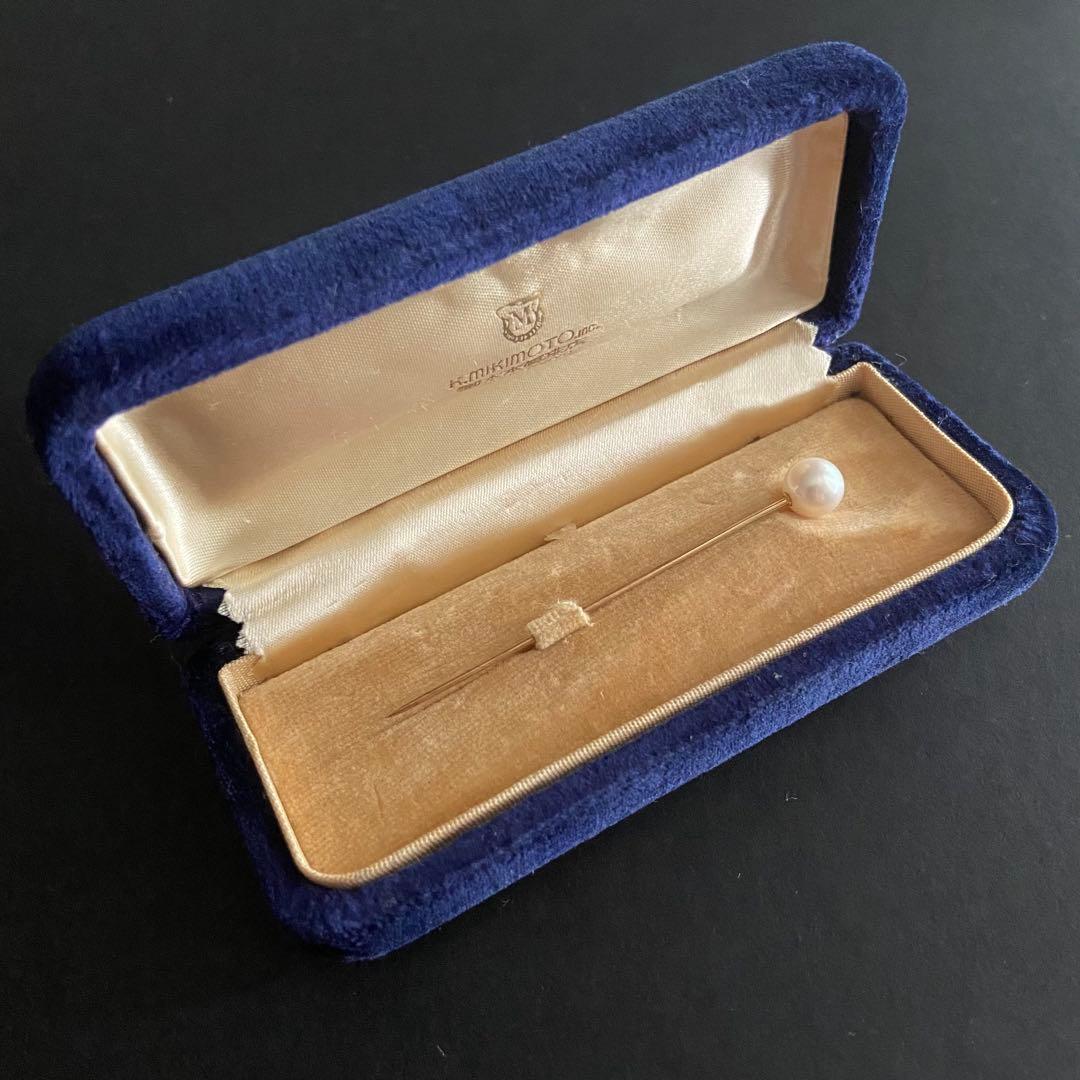 極美品 MIKIMOTO ミキモト パール 真珠 ブローチ ピン K14