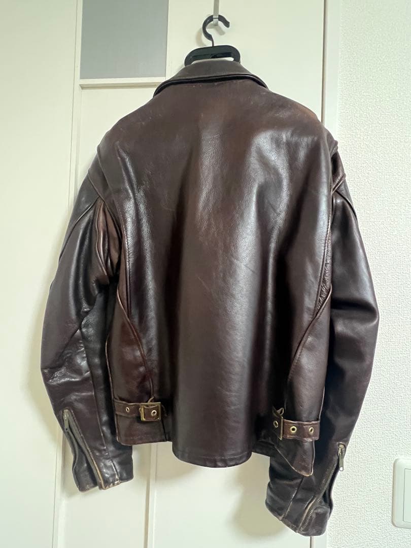 Schott 642 レザージャケット ブラウン サイズ:38 古着