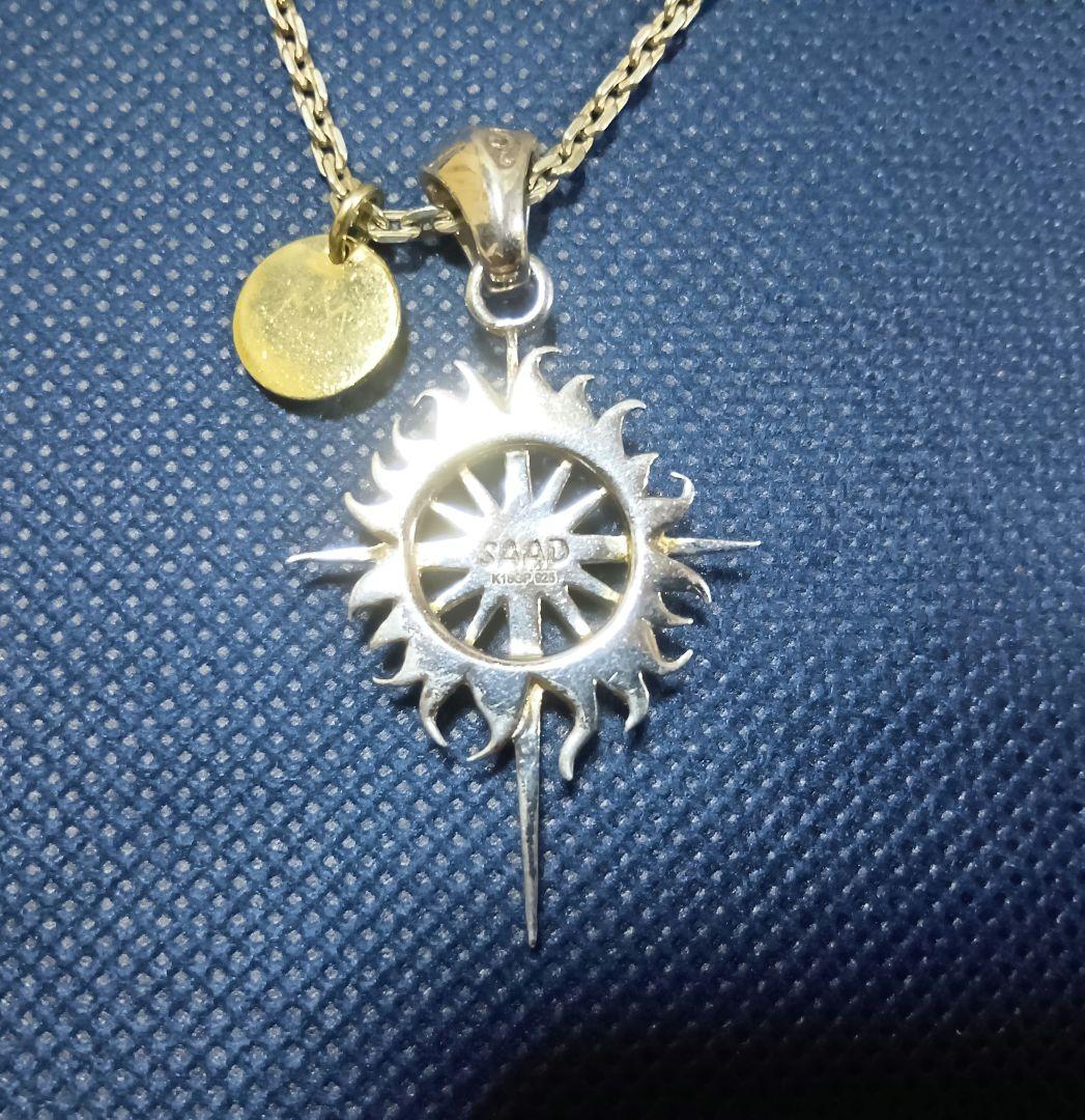 SAAD ネックレス サンシンボル 18K GP シルバー 925