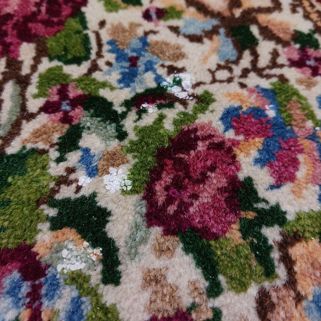 Y3184 高級ペルシャ絨毯 ケルマン産 ウール100% 手織り 特大4m越え