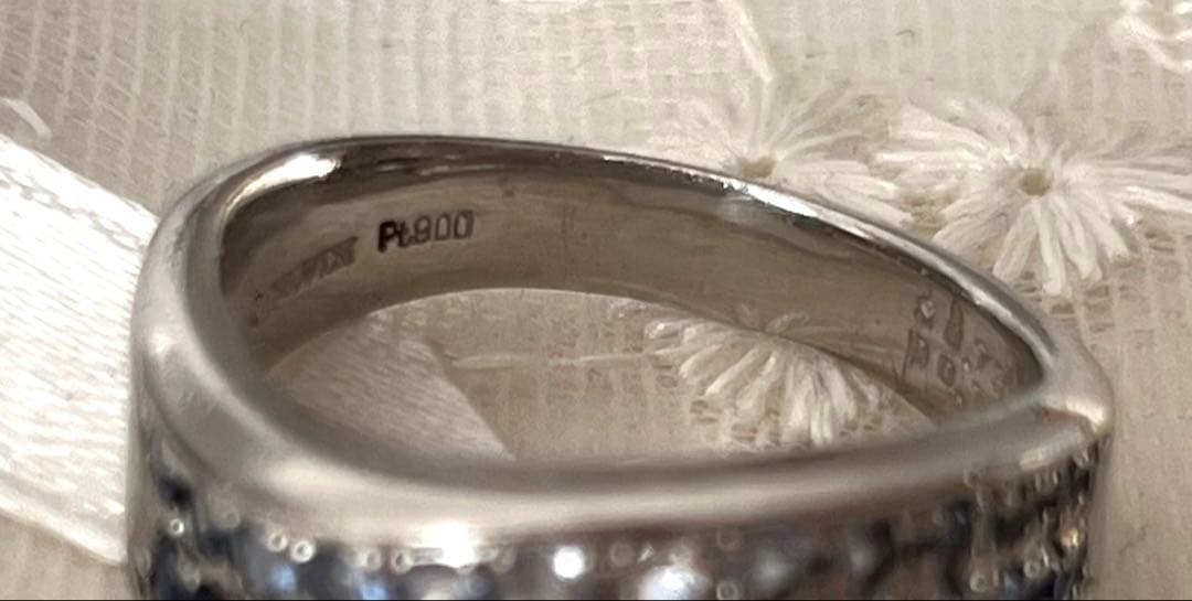 ランバン LANVIN サファイア・ダイヤリング15号 Pt900