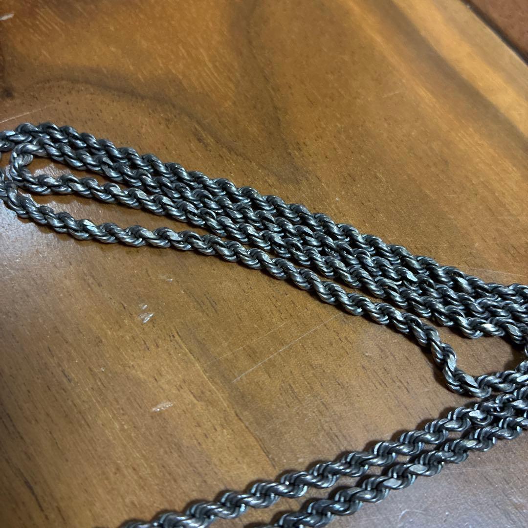 sterling silver925ツイストチェーンネックレス