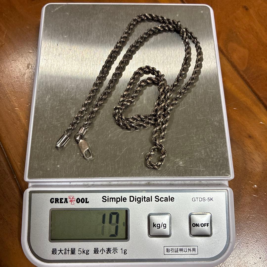 sterling silver925ツイストチェーンネックレス