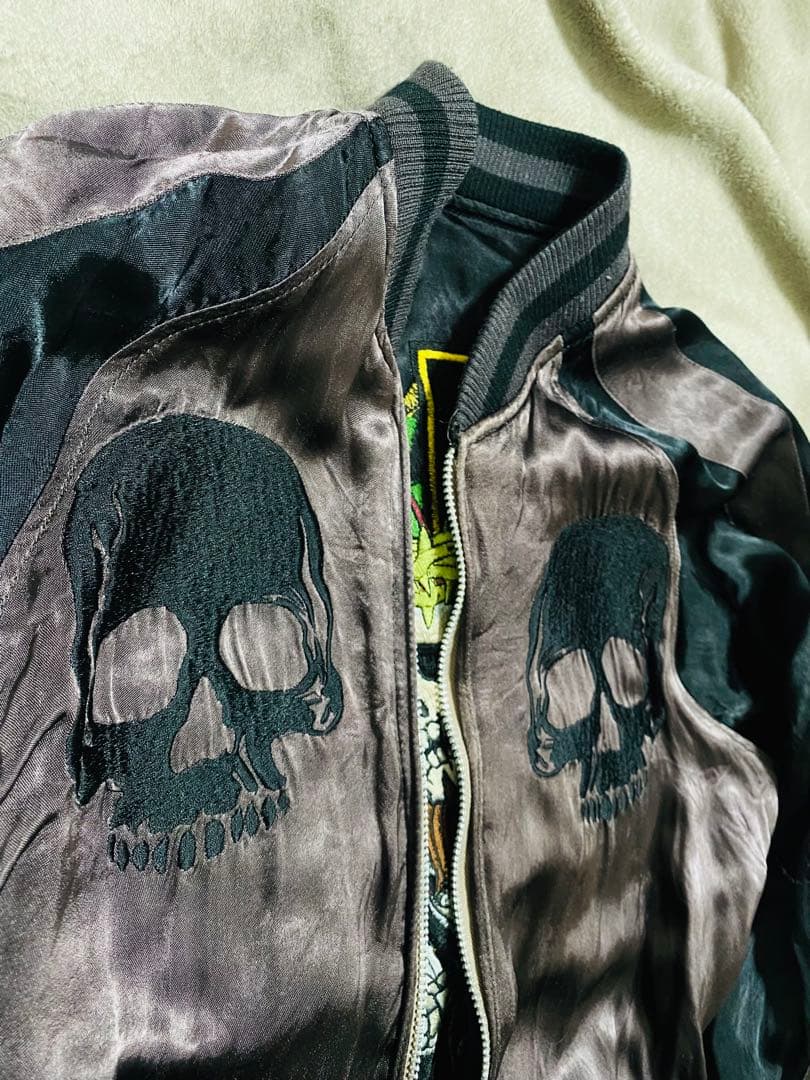 JUNK STAR 日本　限定版　スカジャン サテン　vintage 2面使う