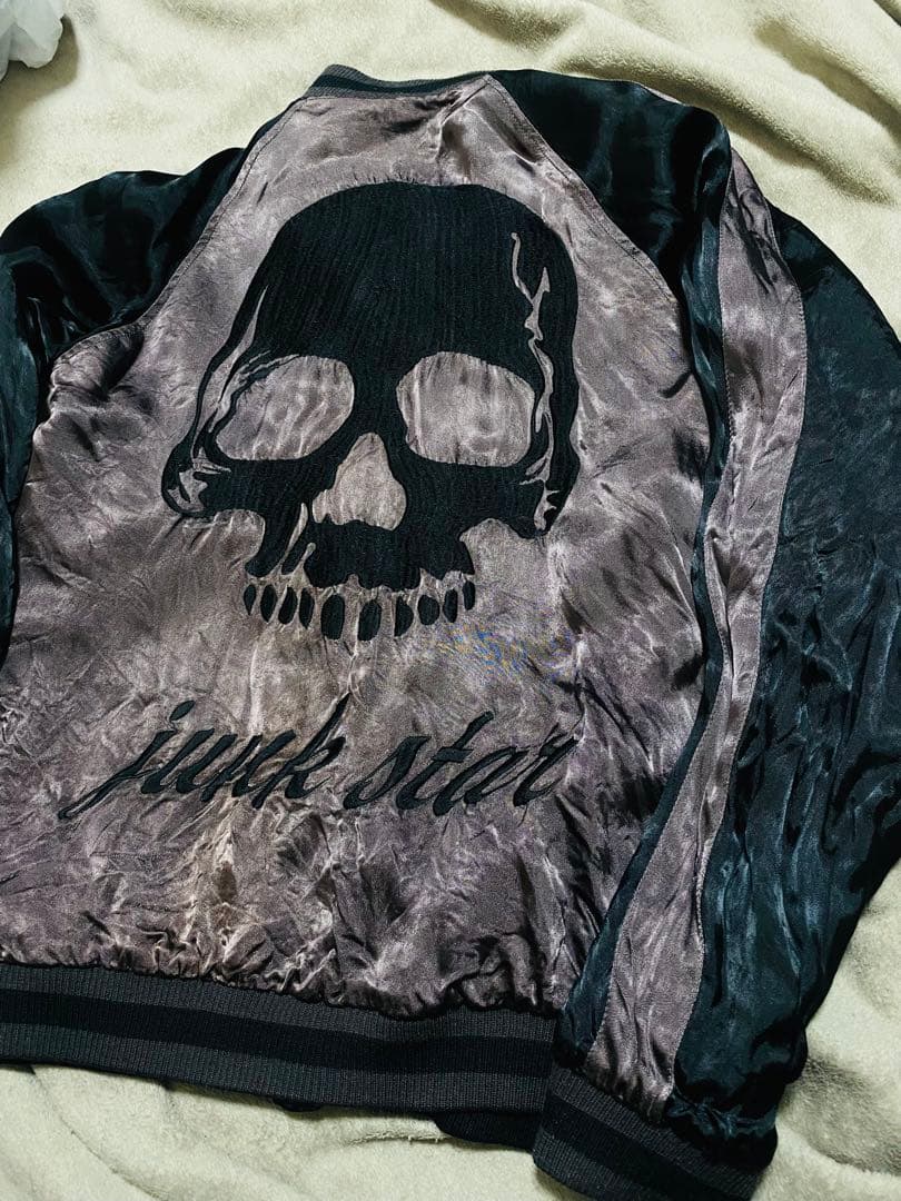 JUNK STAR 日本　限定版　スカジャン サテン　vintage 2面使う