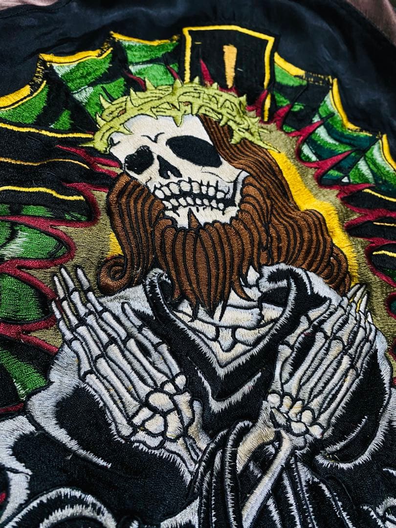 JUNK STAR 日本　限定版　スカジャン サテン　vintage 2面使う