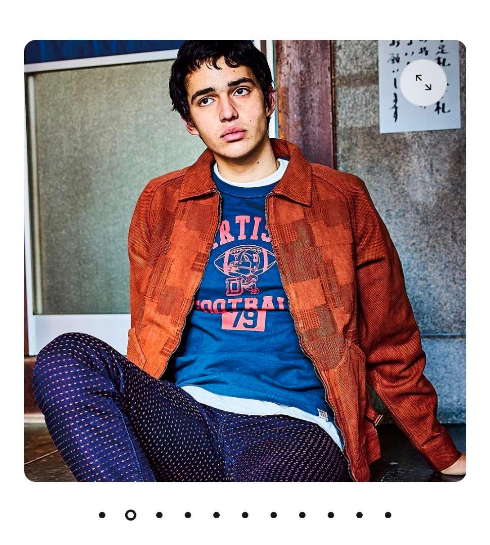 【新品未使用品】奄美泥染BOROジャガードジャケット【4604】