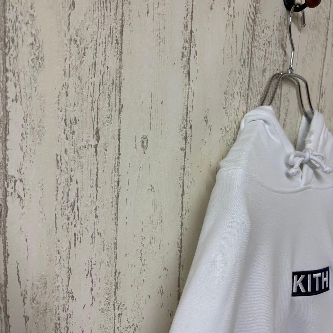 【激レア】KITH キス　パーカー　ボックスロゴ　スウェット　完売モデル　刺繍