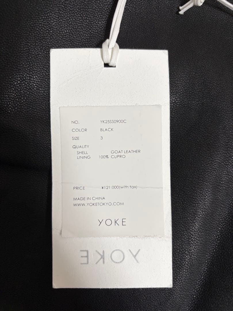 祝日セール YOKE Goat Leather Car Coat ブラック 3