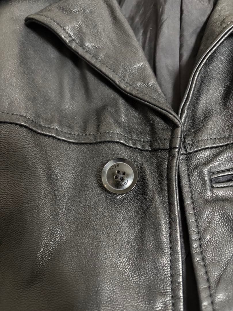 祝日セール YOKE Goat Leather Car Coat ブラック 3