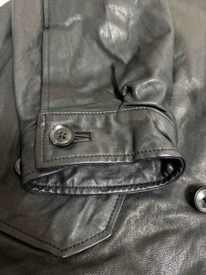祝日セール YOKE Goat Leather Car Coat ブラック 3