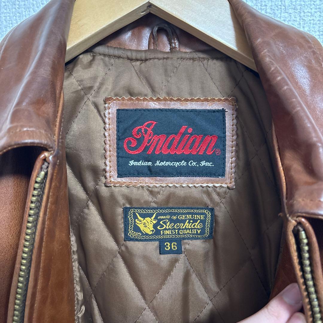 Indian motorcycleインディアンライダースジャケット牛革 36